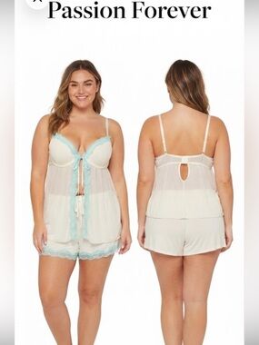 Passion Forever Teddy Flyaway Sheer Top L